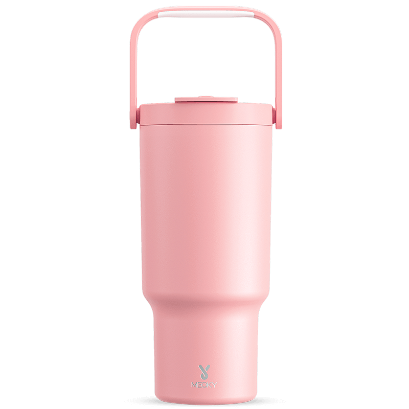 Copo Tumbler com Alça 1L - Rosa Claro
