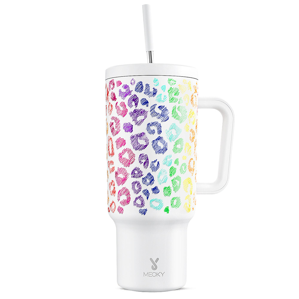 Copo Tumbler com Canudo 1.18L - Animal Print