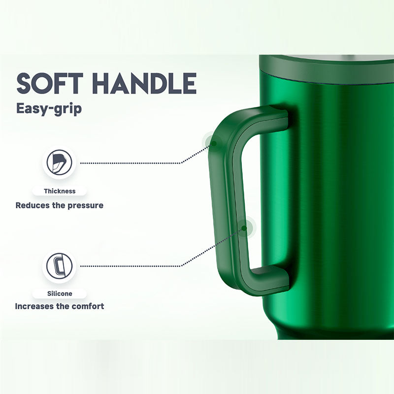 Copo Tumbler com Canudo 1.18L - Floresta Verde