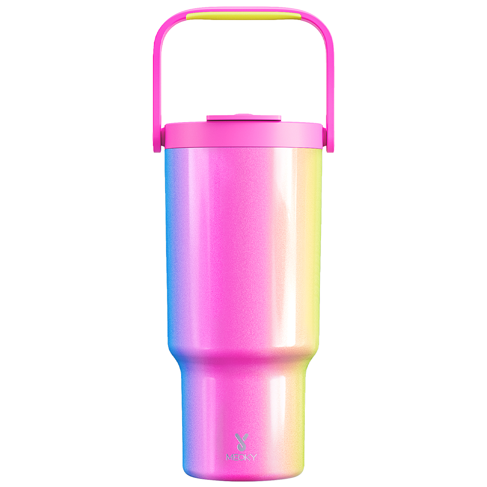 Copo Tumbler com Alça 1L - Gradiente Arcoíris