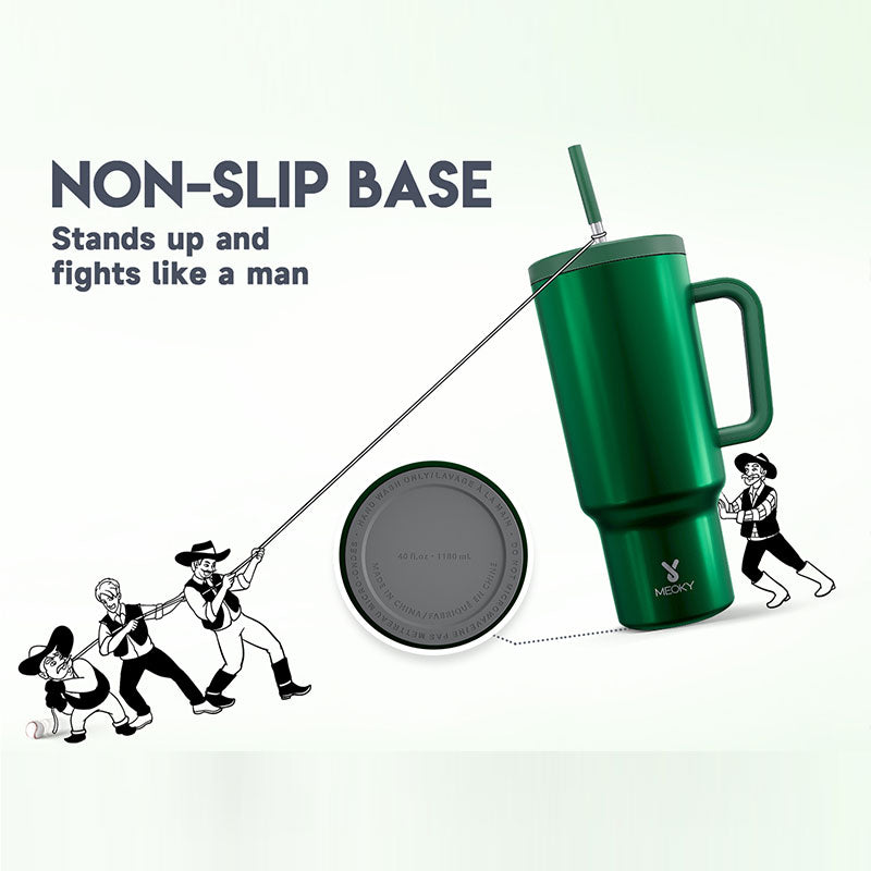 Copo Tumbler com Canudo 1.18L - Floresta Verde