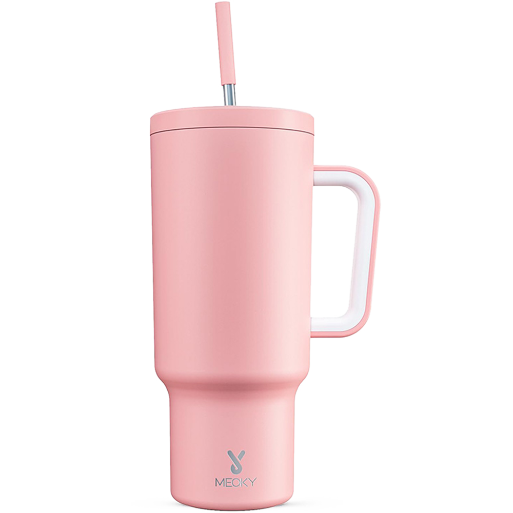 Copo Tumbler com Canudo 1.18L - Rosa Claro