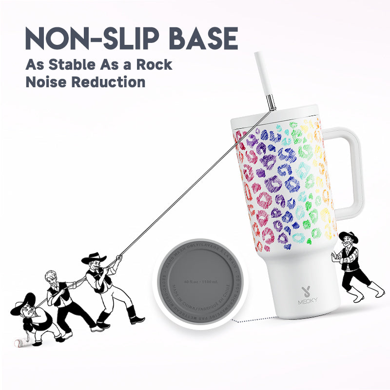 Copo Tumbler com Canudo 1.18L - Animal Print