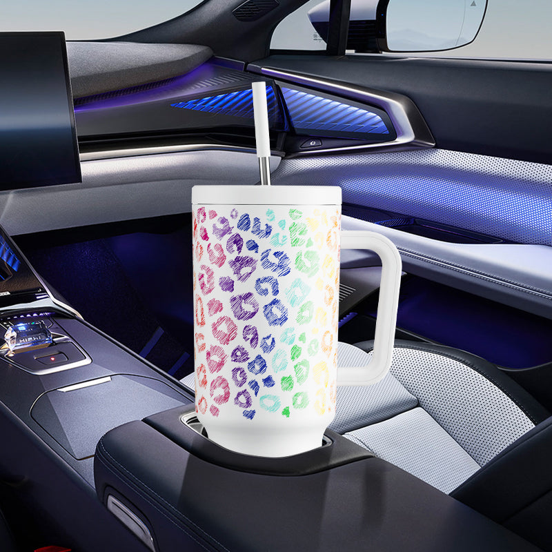 Copo Tumbler com Canudo 1.18L - Animal Print