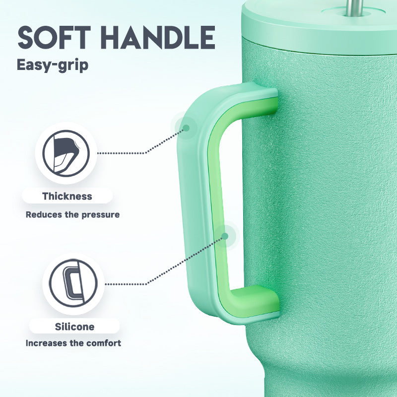Copo Tumbler com Canudo 1.18L - Verde Mar