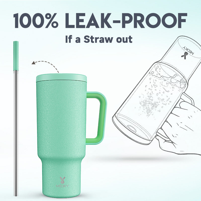 Copo Tumbler com Canudo 1.18L - Verde Mar