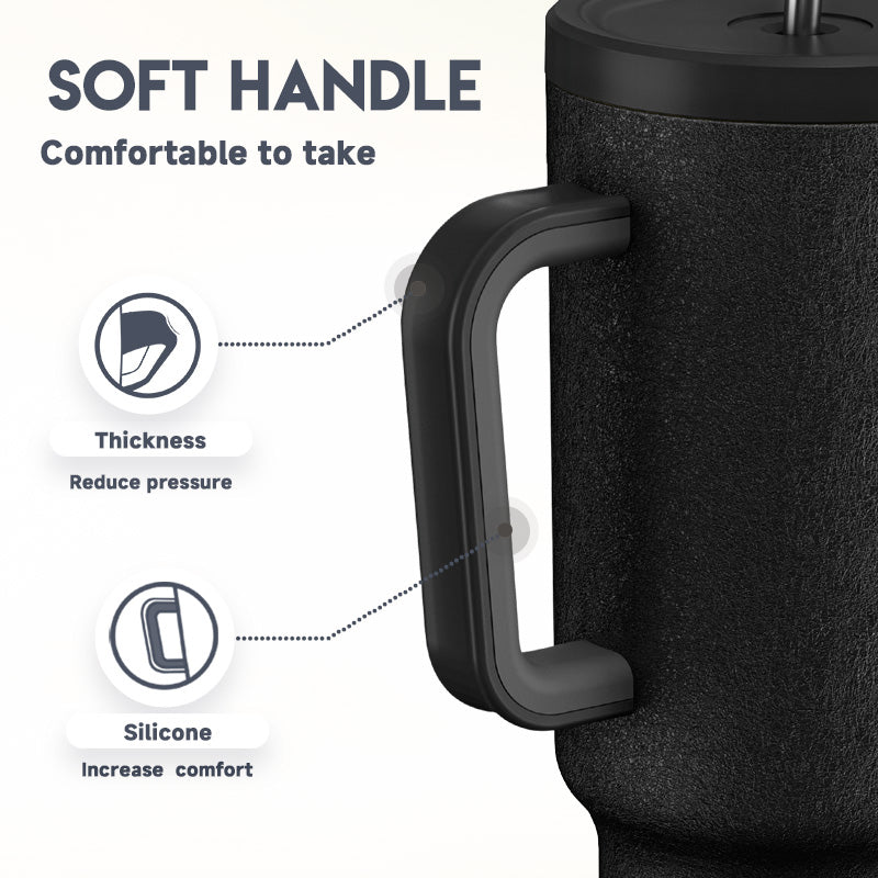 Copo Tumbler com Canudo 1.18L - Preto