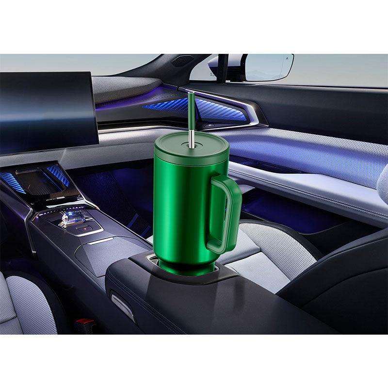 Copo Tumbler com Canudo 1.18L - Floresta Verde
