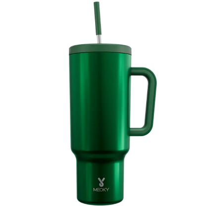 Copo Tumbler com Canudo 1.18L - Floresta Verde