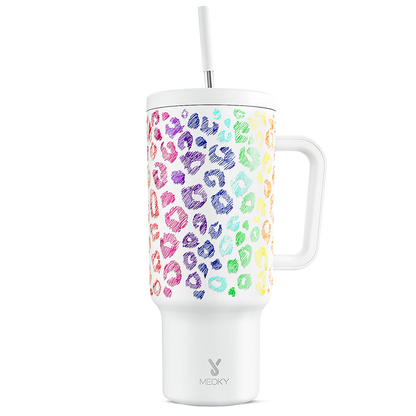 Copo Tumbler com Canudo 1.18L - Animal Print