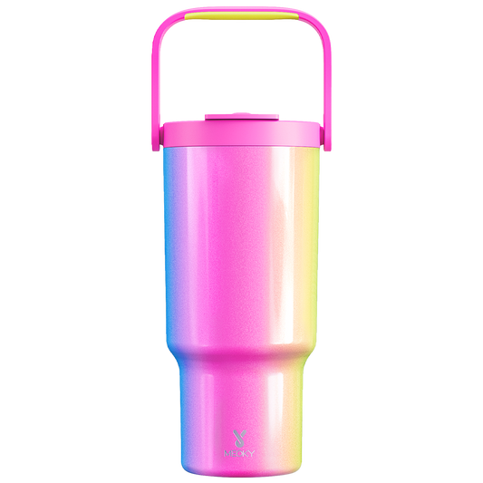 Copo Tumbler com Alça 1L - Gradiente Arcoíris