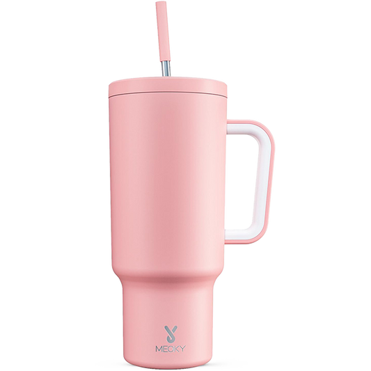 Copo Tumbler com Canudo 1.18L - Rosa Claro