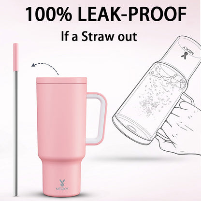 Copo Tumbler com Canudo 1.18L - Rosa Claro