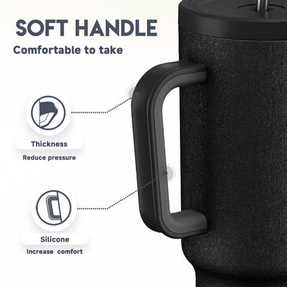 Copo Tumbler com Canudo 1.18L - Preto