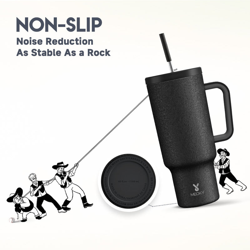 Copo Tumbler com Canudo 1.18L - Preto