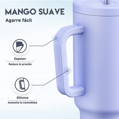 Copo Tumbler com Canudo 1.18L - Roxo